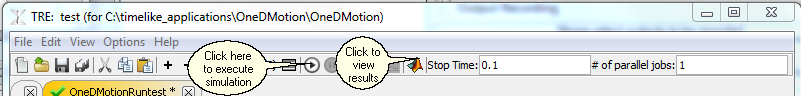Click "Execute" button to run simulation
