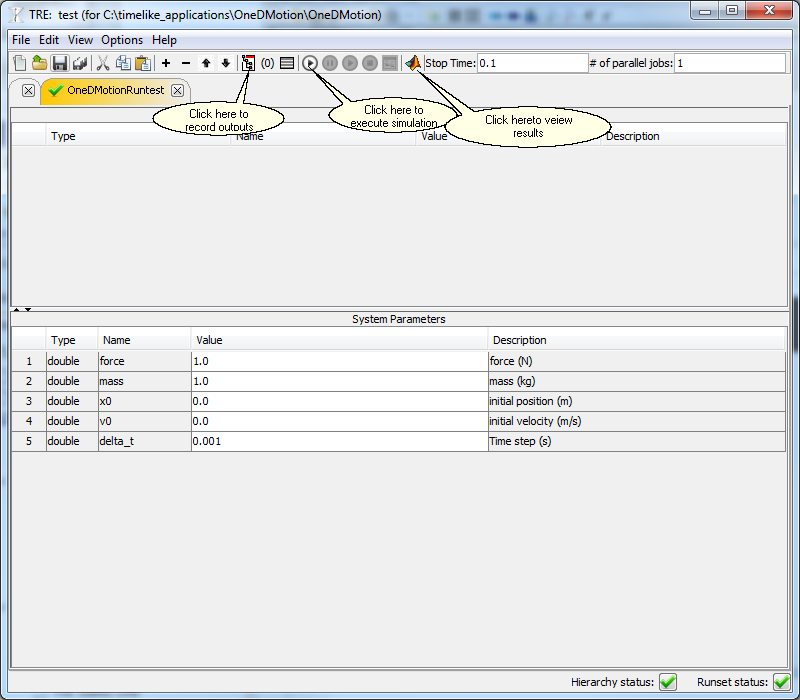 RunsetWithParameterValues